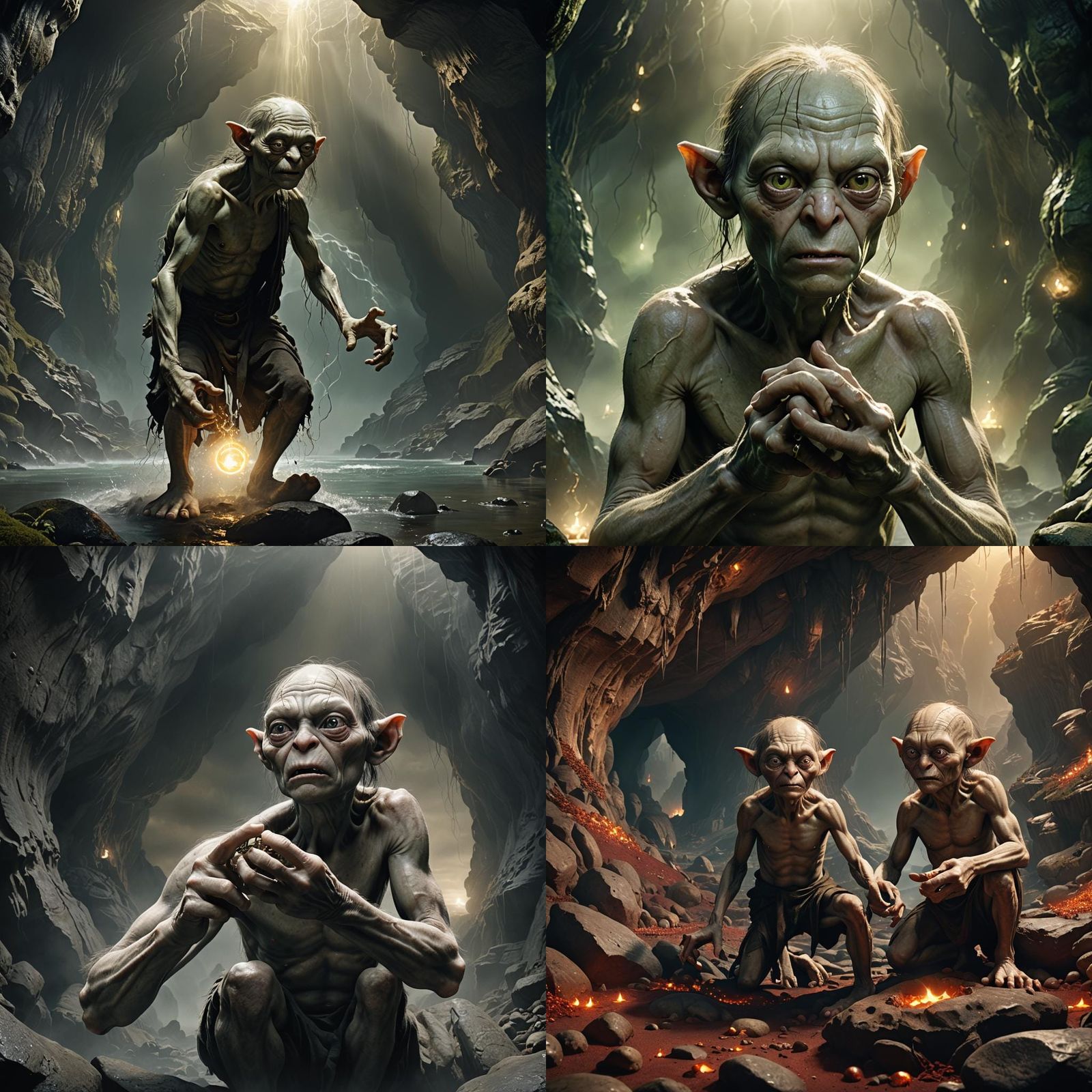 Gollum and the Ring: Epic Digital Matte Painting