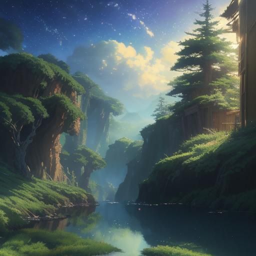 Grinch in Studio Ghibli Anime Style