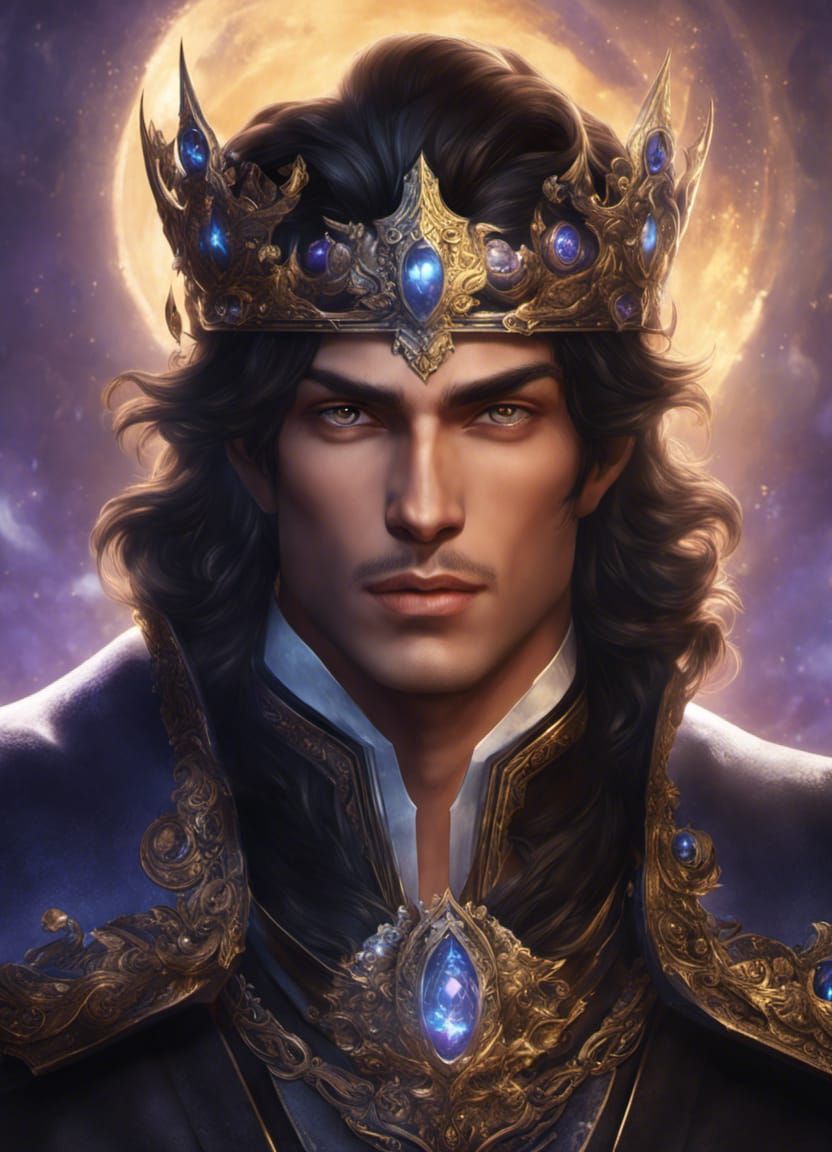 Prince of Eternal Night Portrait in Dark Fantasy Style