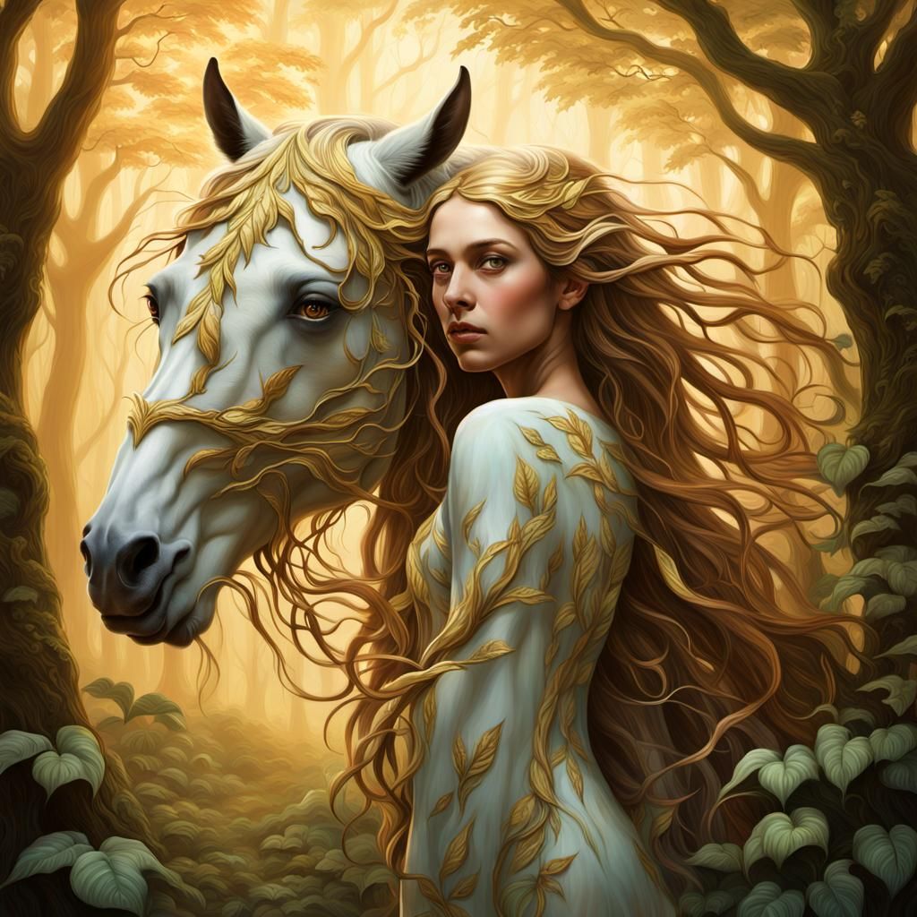Mystical Centaur in Enchanted Forest: Fantasy Art
