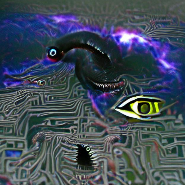 Abstract Void: Worm-like Shapes in Dark Design