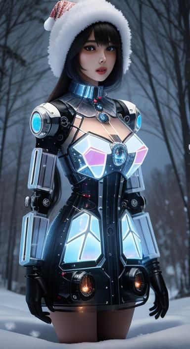 Fantastically Detailed Gingerbread House with Fem Bot