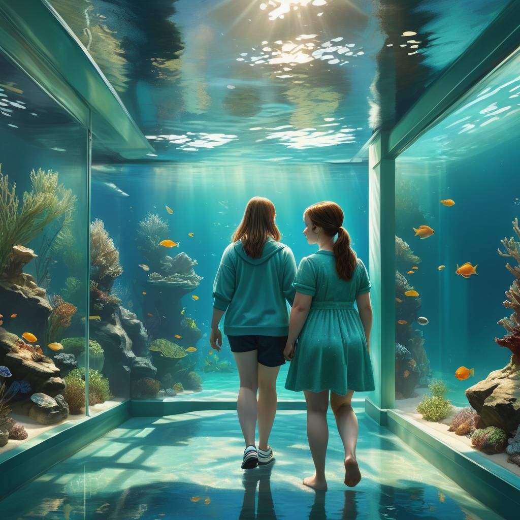 Down Syndrome Girl's Aquarium Visit: Heartwarming Digital Ar...