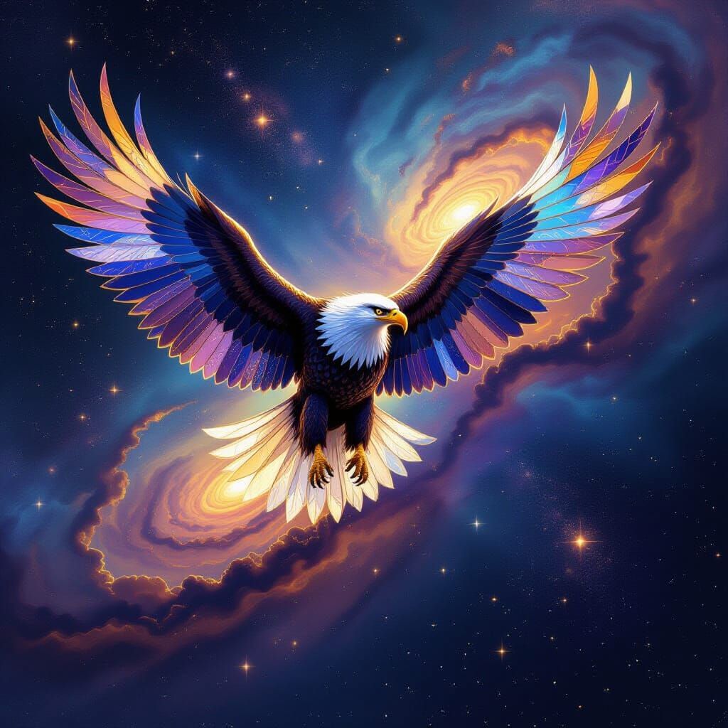 Cosmic Eagle Soars Through Galactic Void