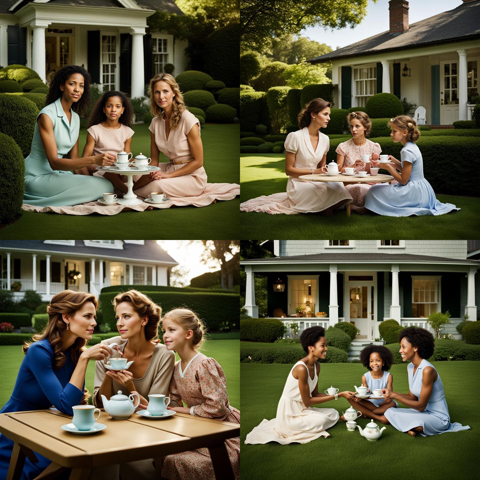 Family Tea Time: Professional Portrait Photography