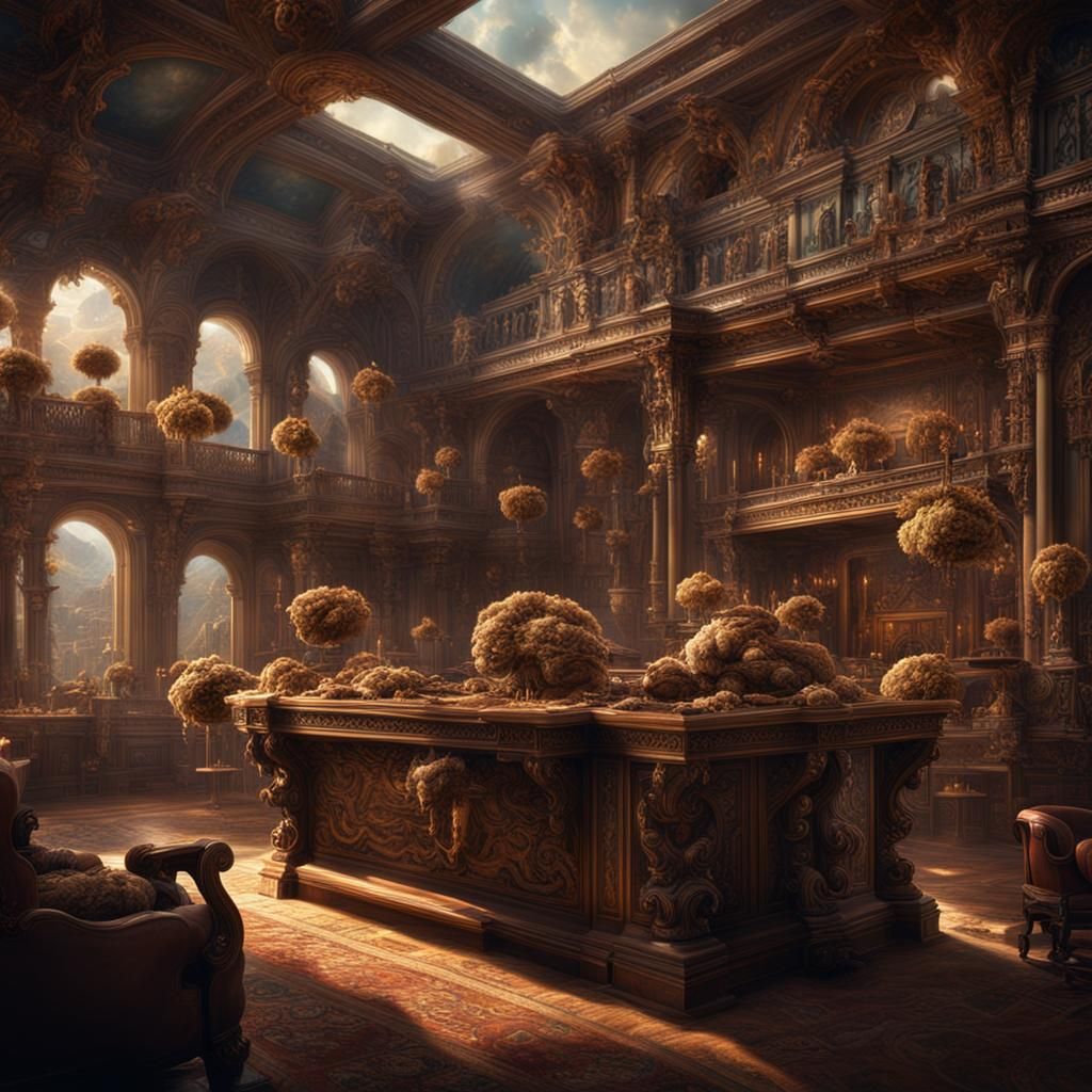 Confident Walnut: Epic Digital Matte Painting