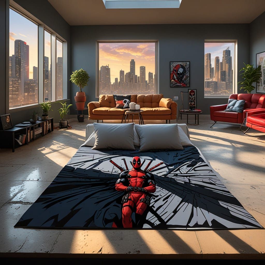 Deadeye Deadpool Smirks at the Camera in a Dynamic, Cartooni...