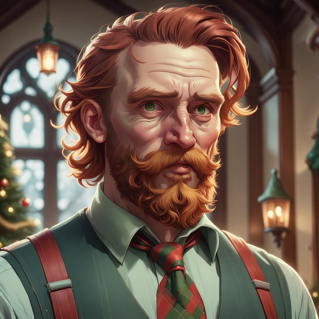 Joyful Christmas Portrait of a Kind Reverend