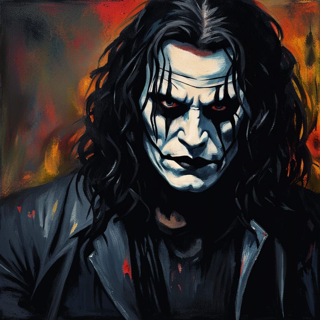 Gothic Serial Killer Portrait as Impasto Painting