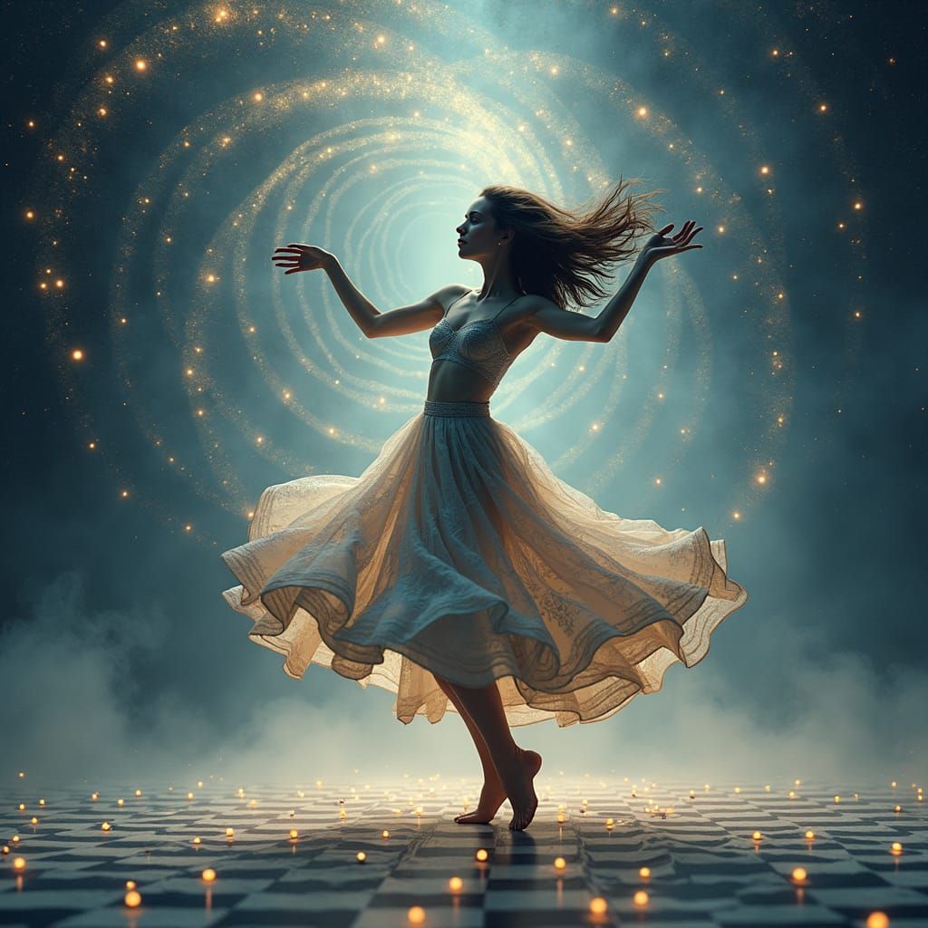 Cosmic Dancer in Starry Kaleidoscope