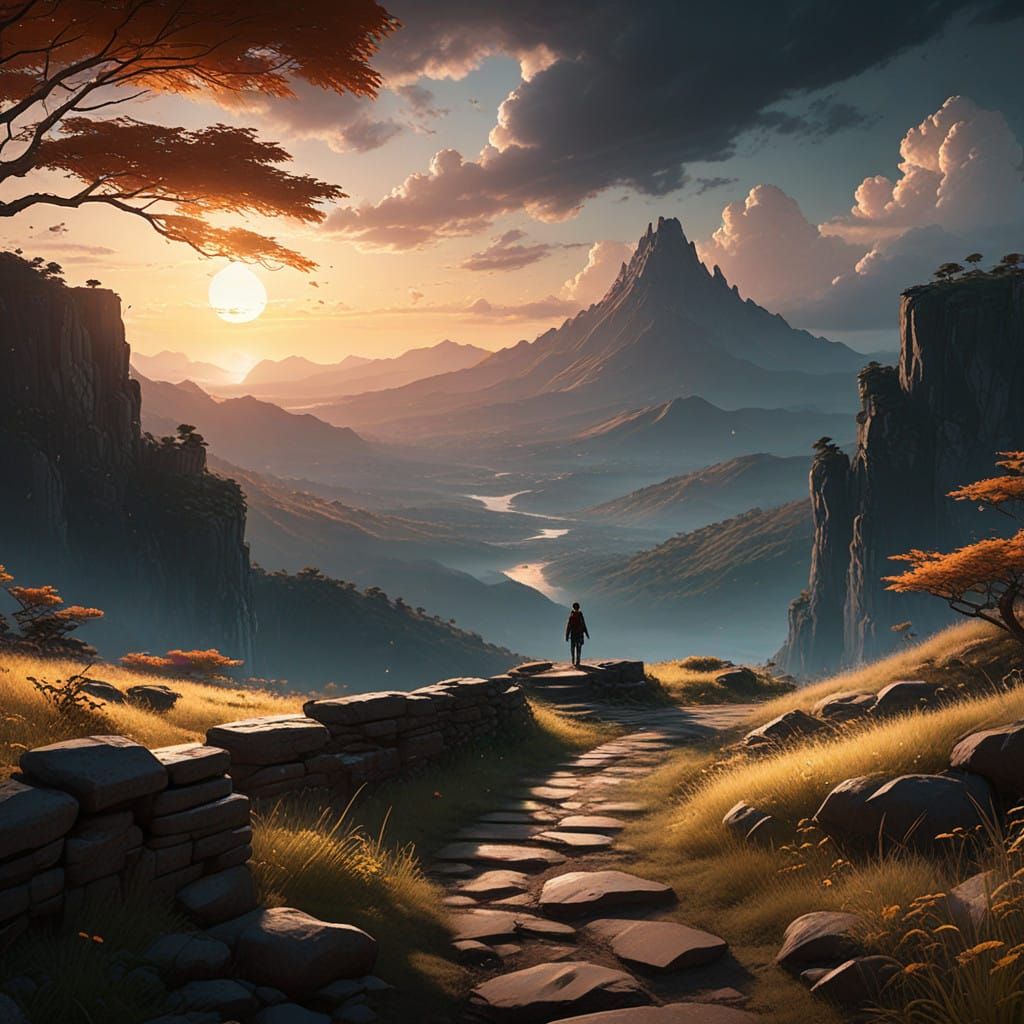 Day's Last Glimmer on the Threshold of Night