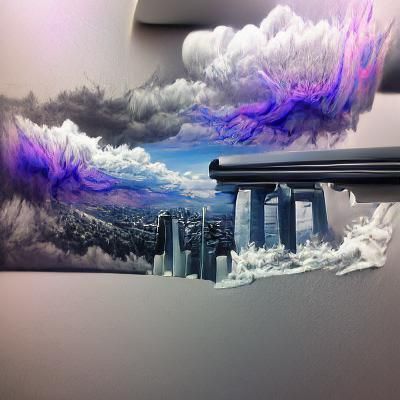 Abstract Matte Painting of Negative Energy