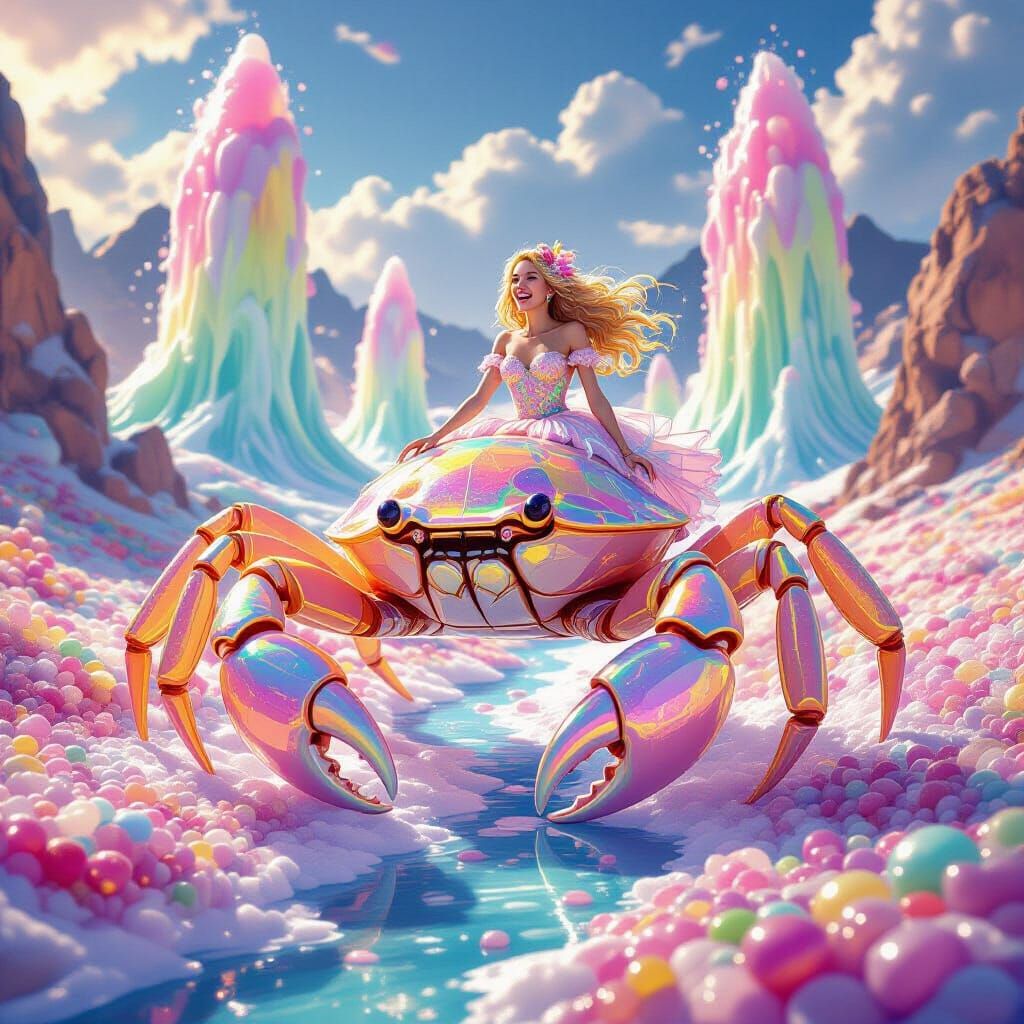 Bioluminescent Gummy Crab in Soda Geyser Valley