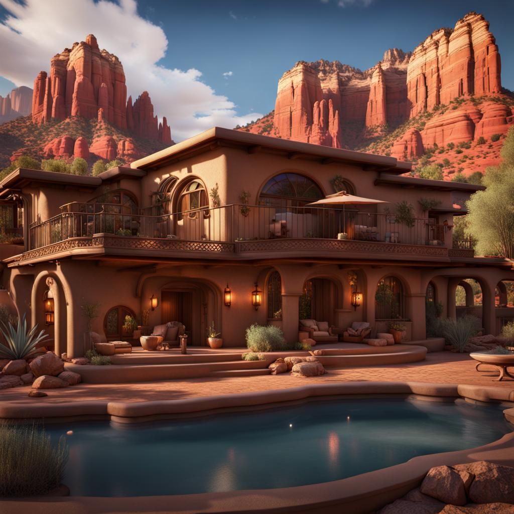 Sedona Arizona Hotel with Hot Springs: Matte Painting