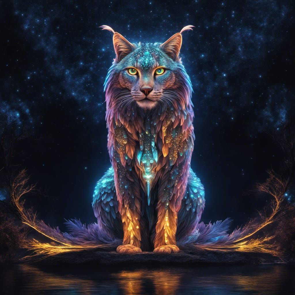 Galactic Lynx on Starship Deck: Fractal Fantasy