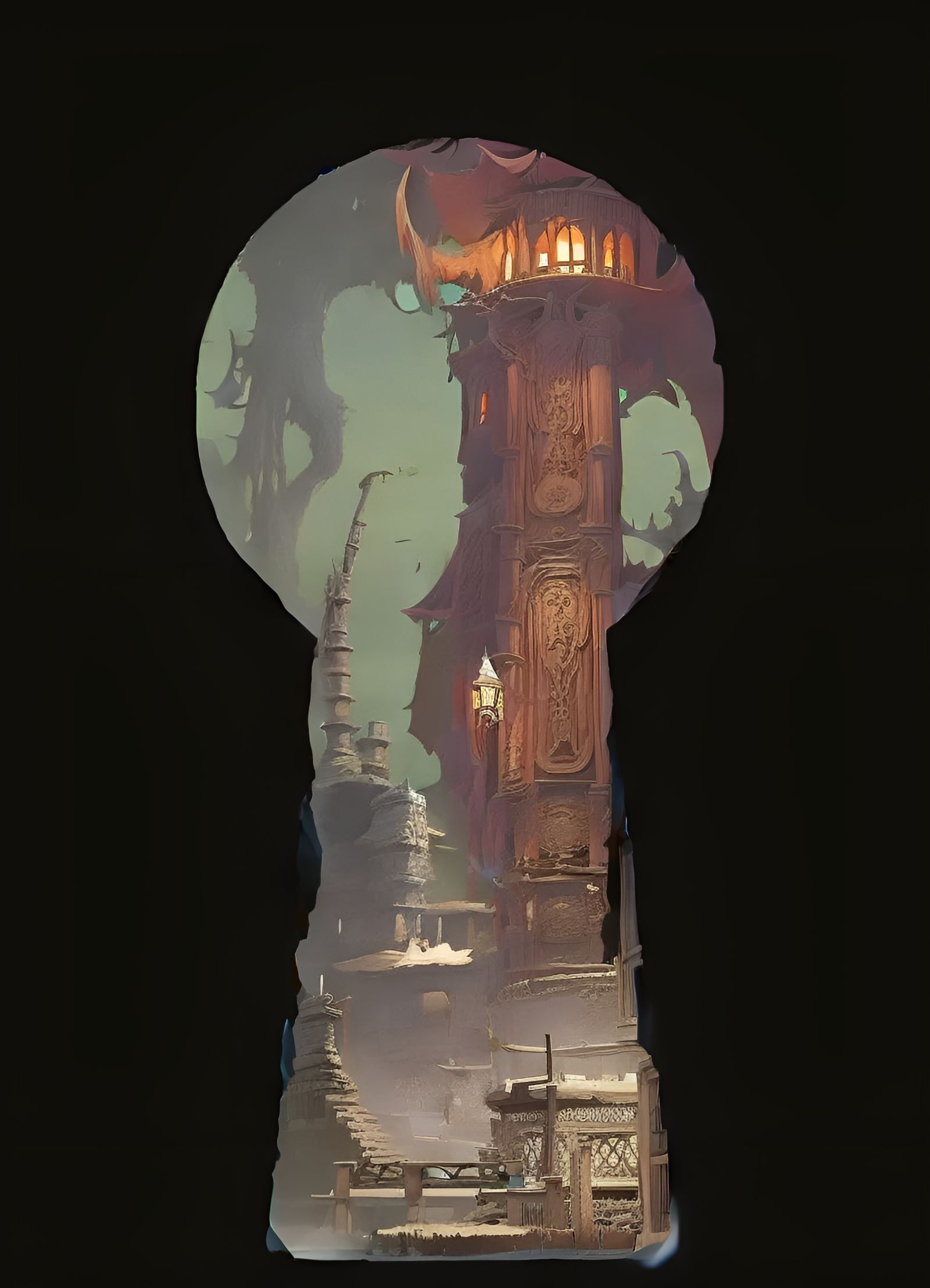 Off-Gassing Jupiter in Rococo Anime Style