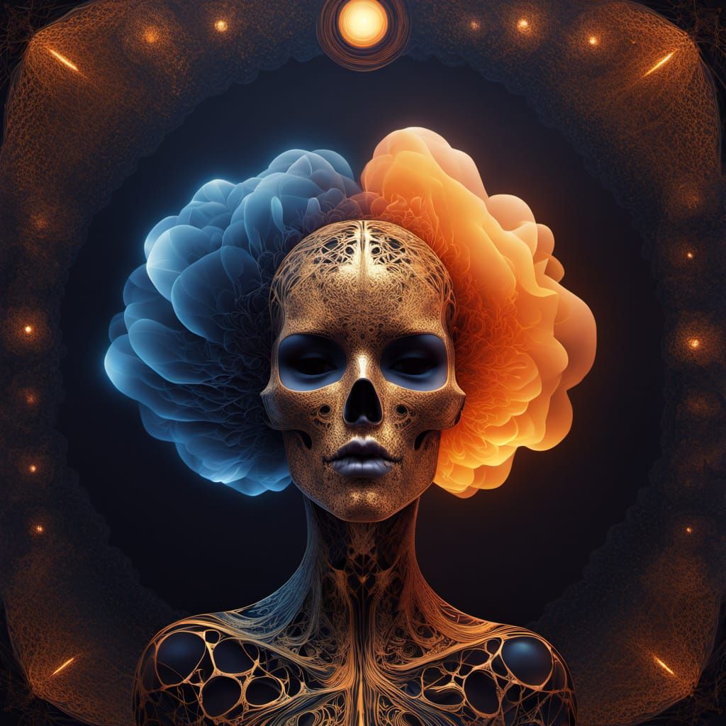 Angel of Death: Fractal Geometry in Ember Palette