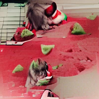 The Grinch Eating Watermelon in Film Noir