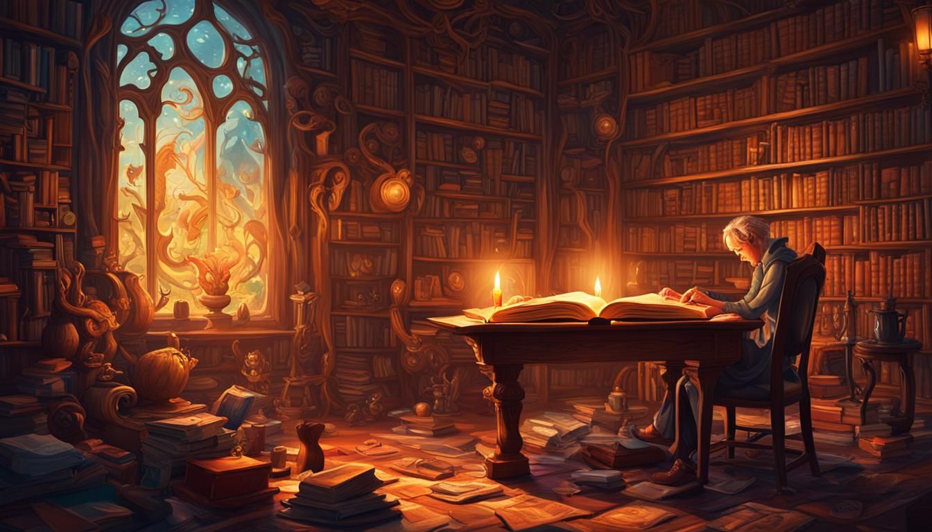 Ethereal Forms Emerge in Cozy Home Library