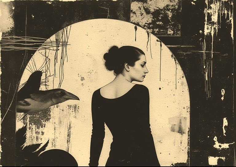 1920s-Inspired Art Deco Goddess Adorns a Vintage Gardenia wi...