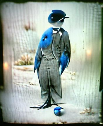 Bluebird Channels Charlie Chaplin in Amusing Portrait