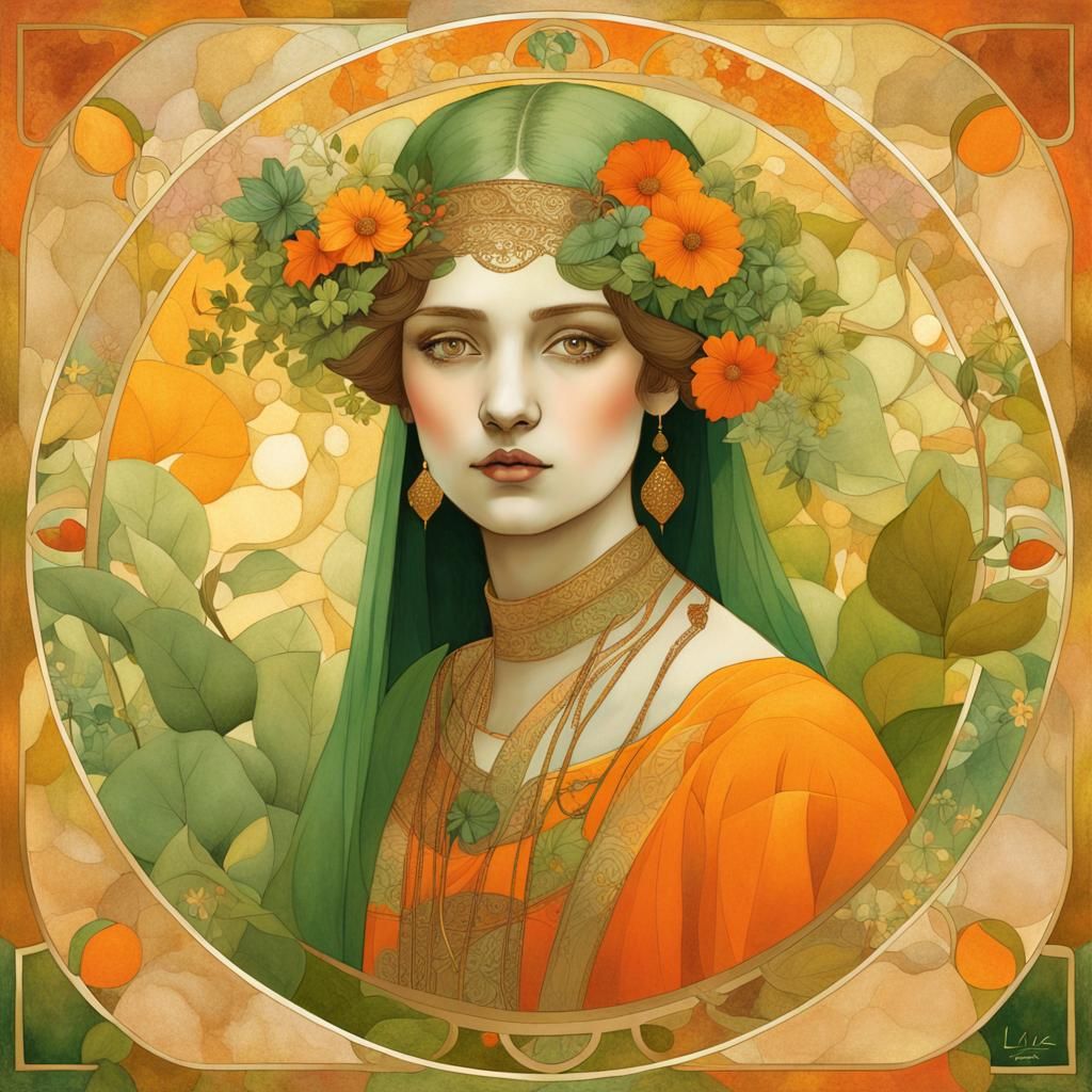 Art nouveau portrait
