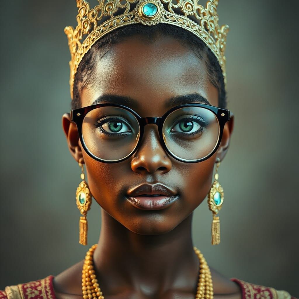 Surreal African Princess with Exotic Fantasy Style