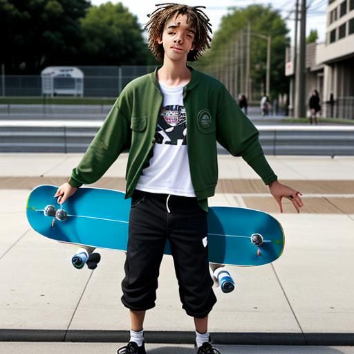 Noah: A passionate environmental activist with a relaxed, skater-style.