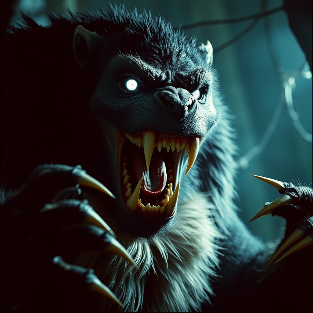 Dark Fantasy Beast in Cinematic Lighting