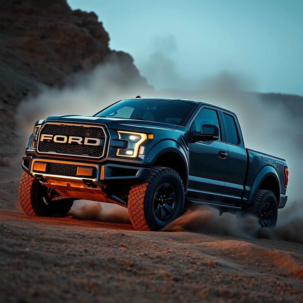 Rugged Off-Road Vehicle in a Futuristic Landscape