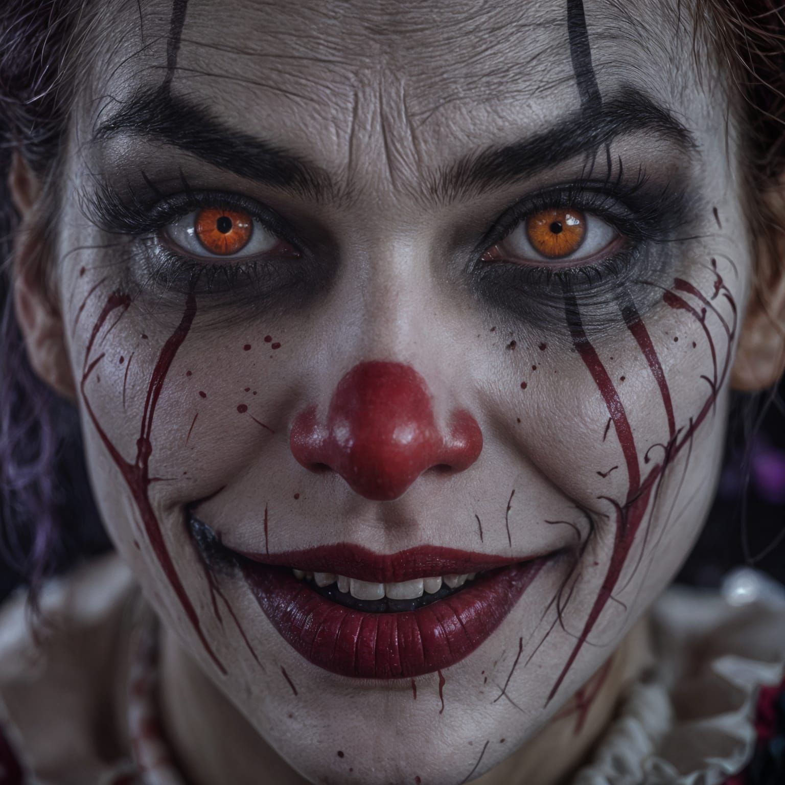 Evil female clown