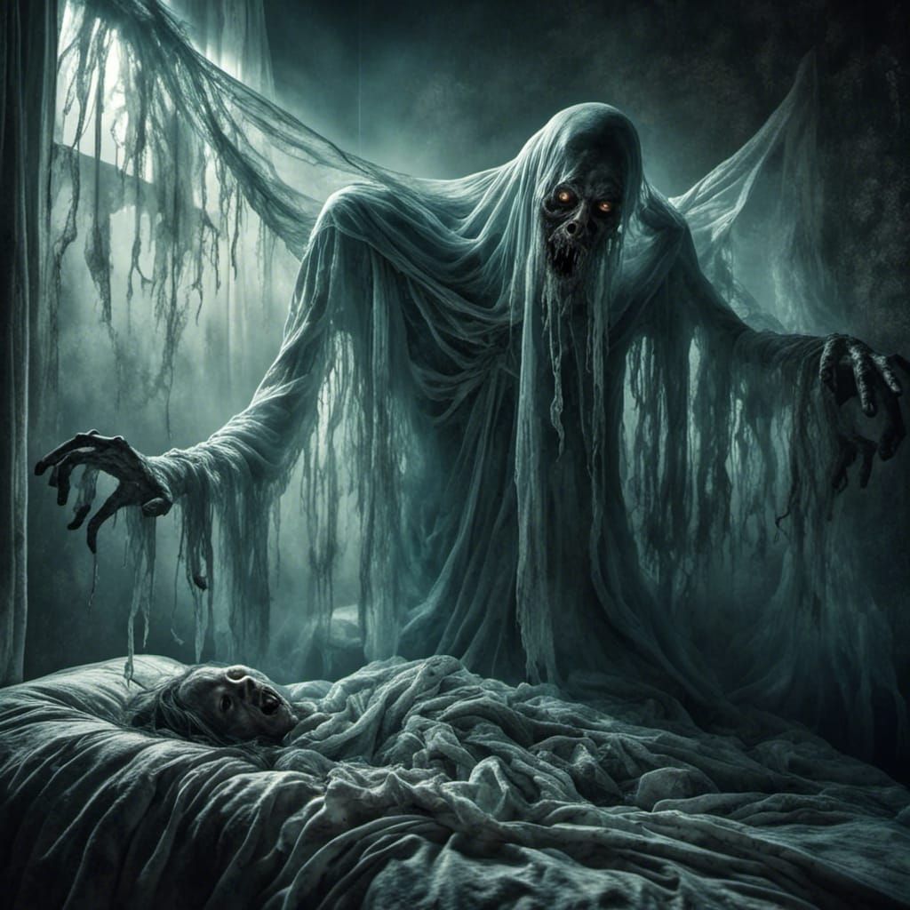 Translucent Demon Crawls from Bedroom Wall