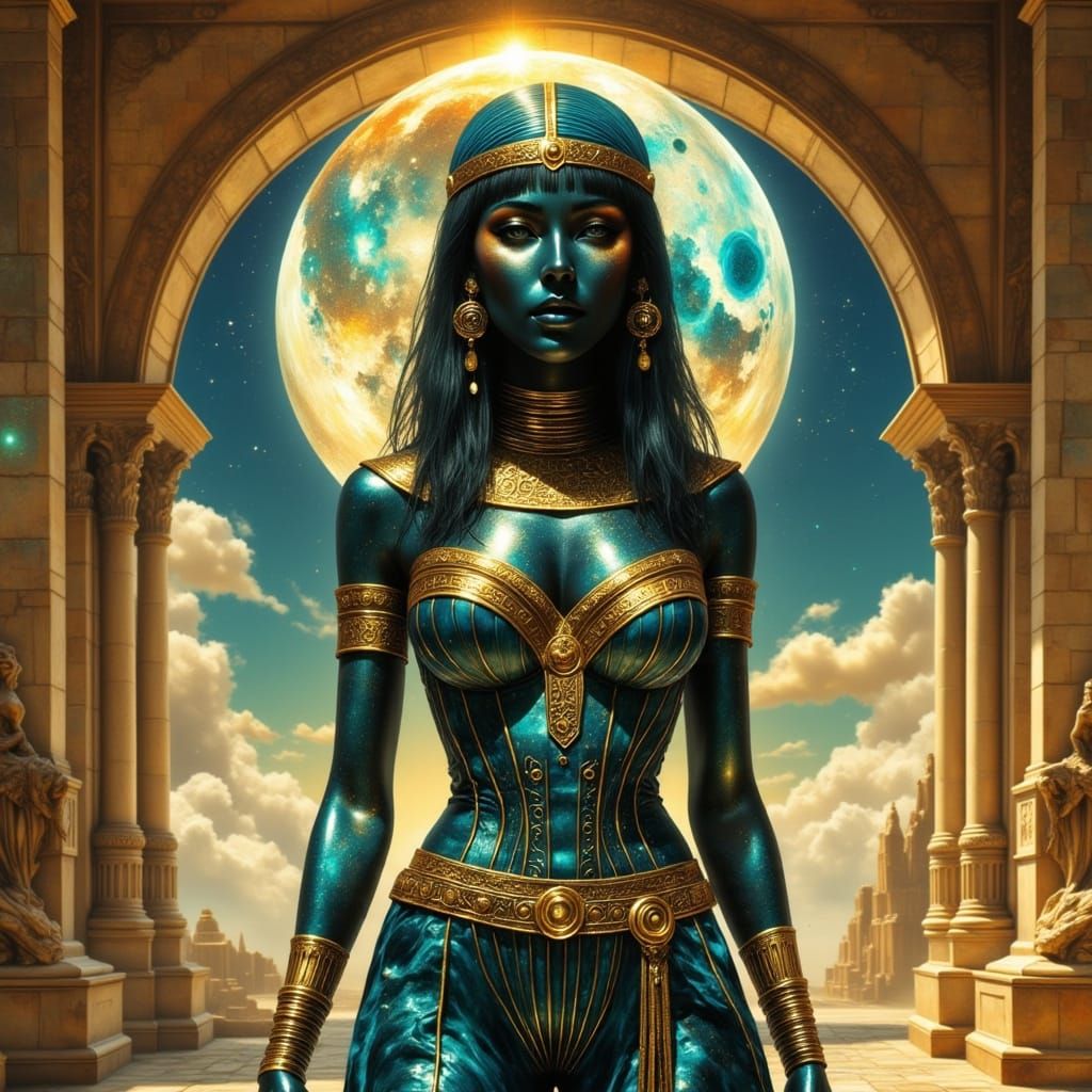 Opalescent Cyber-Diva of Ancient Egypt
