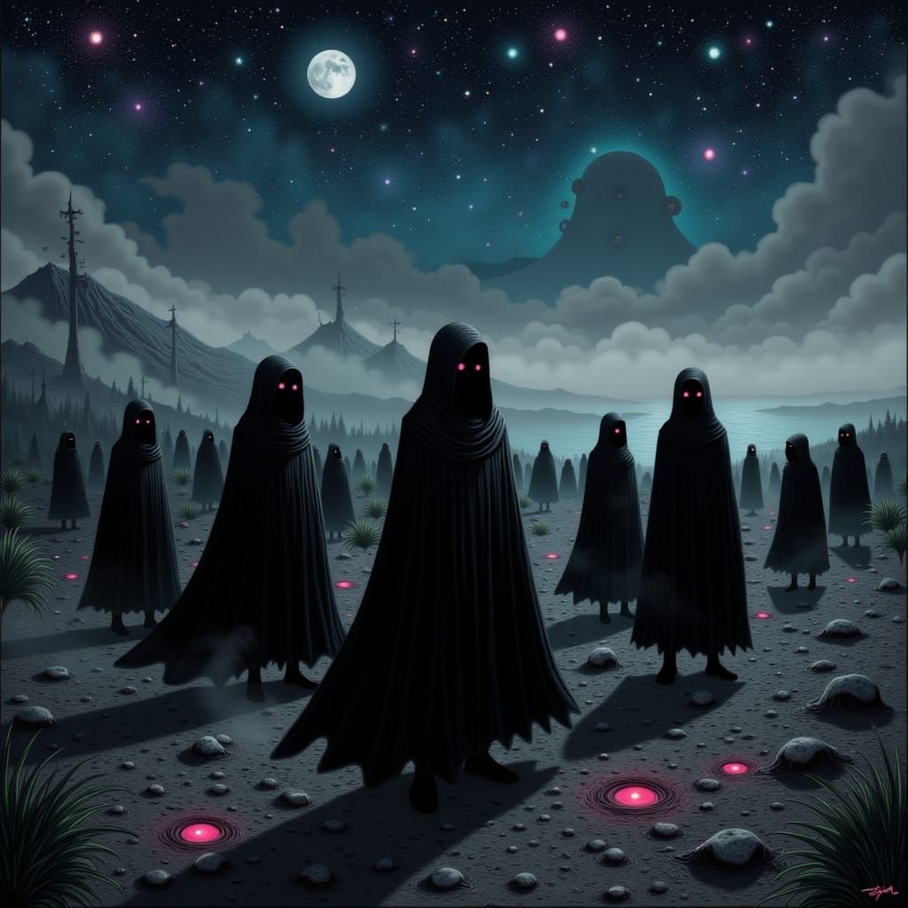 Nightmarchers in a Dark Mystical Style