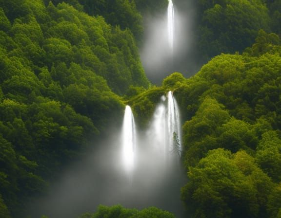 Misty Landscape Shrouded in Dense Fog