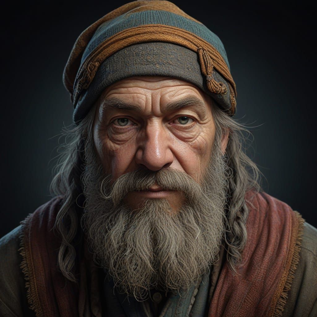 Mystic Dwarf Scholar in Muted Colors