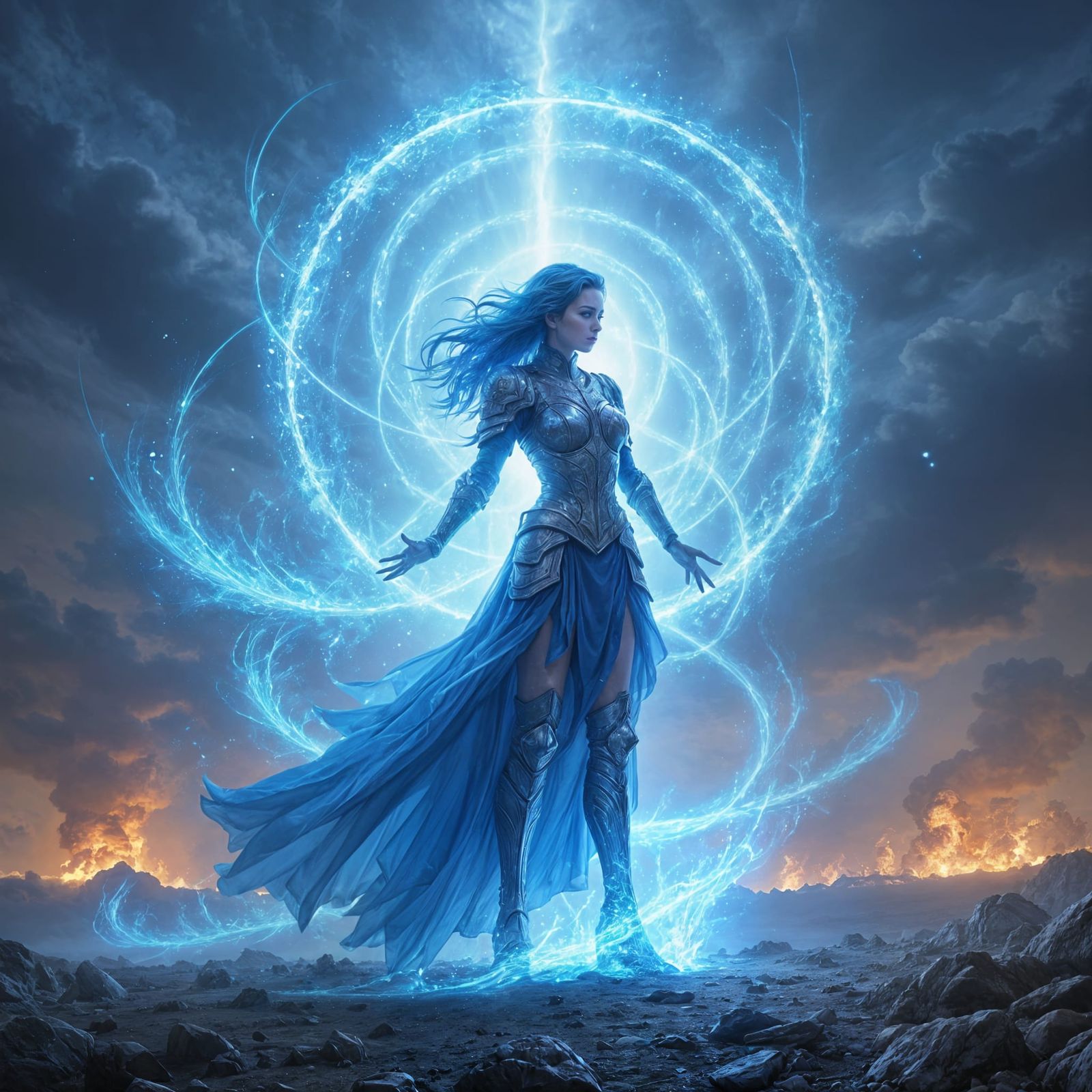 Sovereign Guardian of Azure Flames