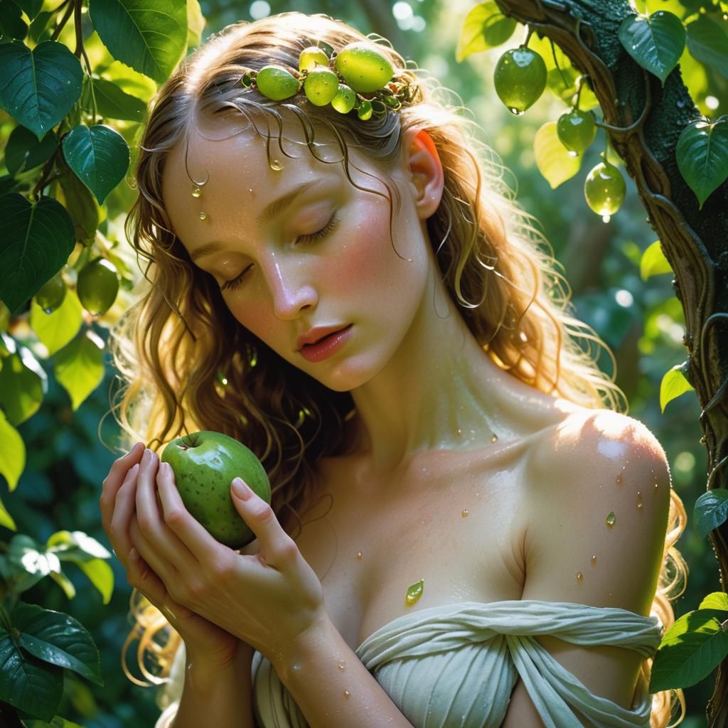 Eve in Eden: Art Nouveau Portrait