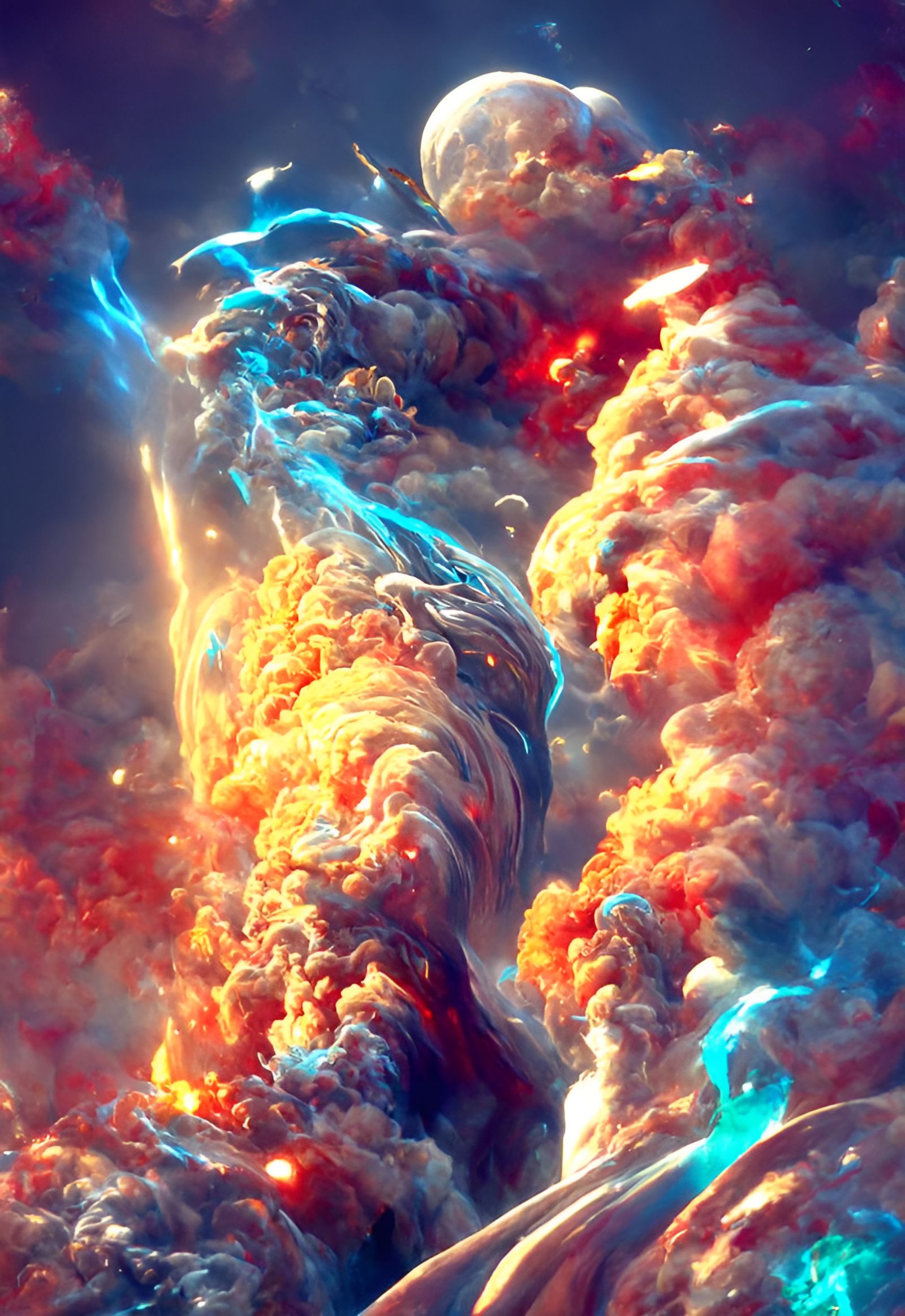 Spectacular Space Clouds as Digital Matte Painting