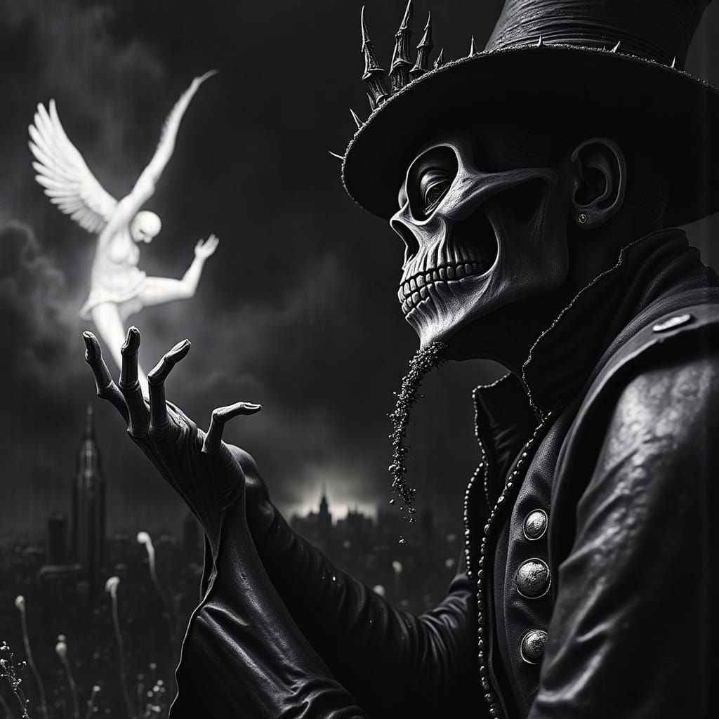 <lora:Death River:1.0> monochrome, photo-realism. realistic photography,  night shot , full body  close-up portrait of [...