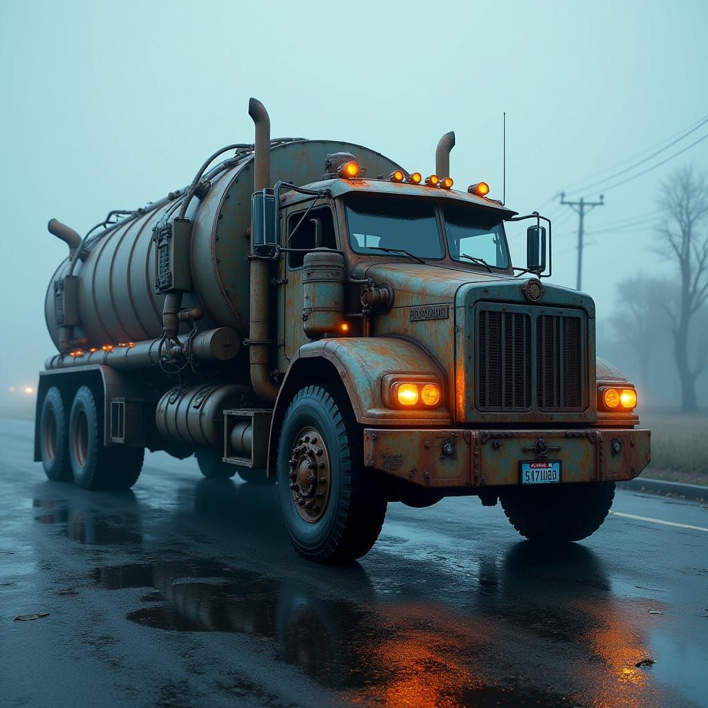 Industrial Sewer Truck in High-Tech Detail
