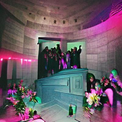 Party in a Mausoleum: An AI Interpretation