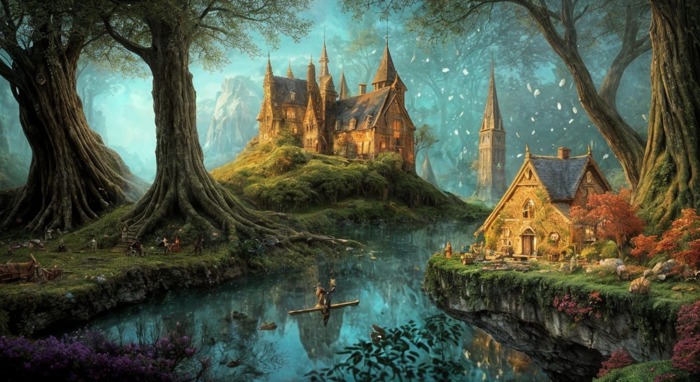 Faerie Village Treehouse: Sci-Fi Fantasy Masterpiece