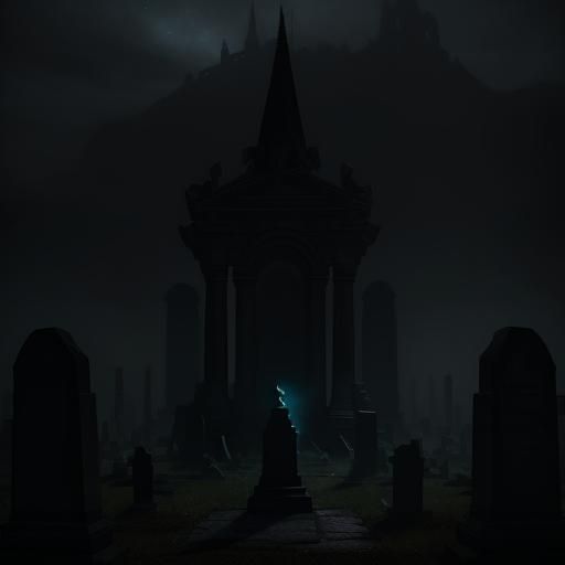 Ethereal Ghosts Float in Ancient Graveyard