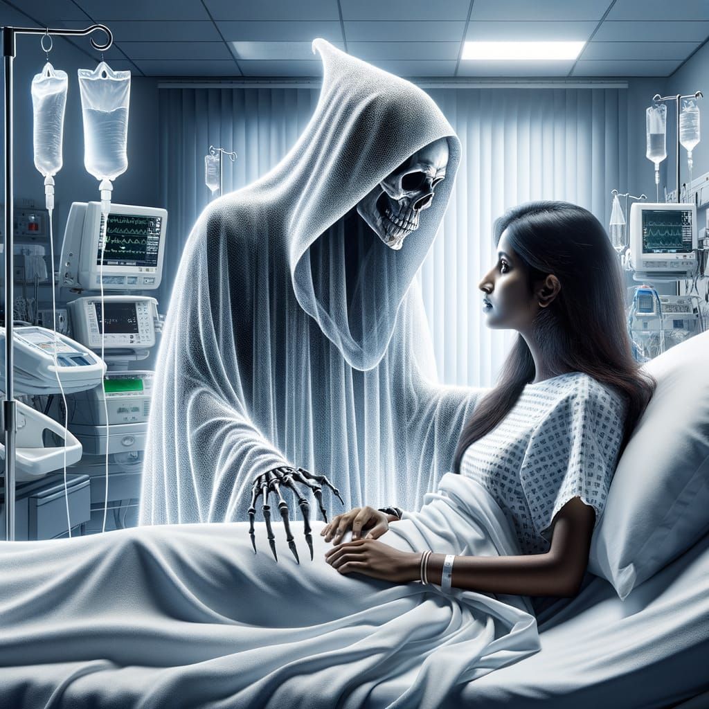Spectral Grim Reaper Visits Hospital Patient