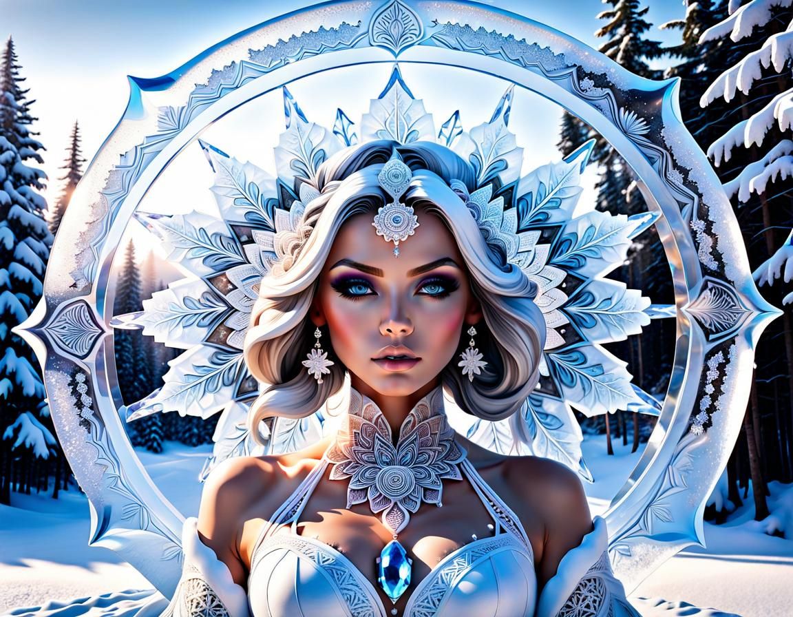 Ice sculpture headgear
