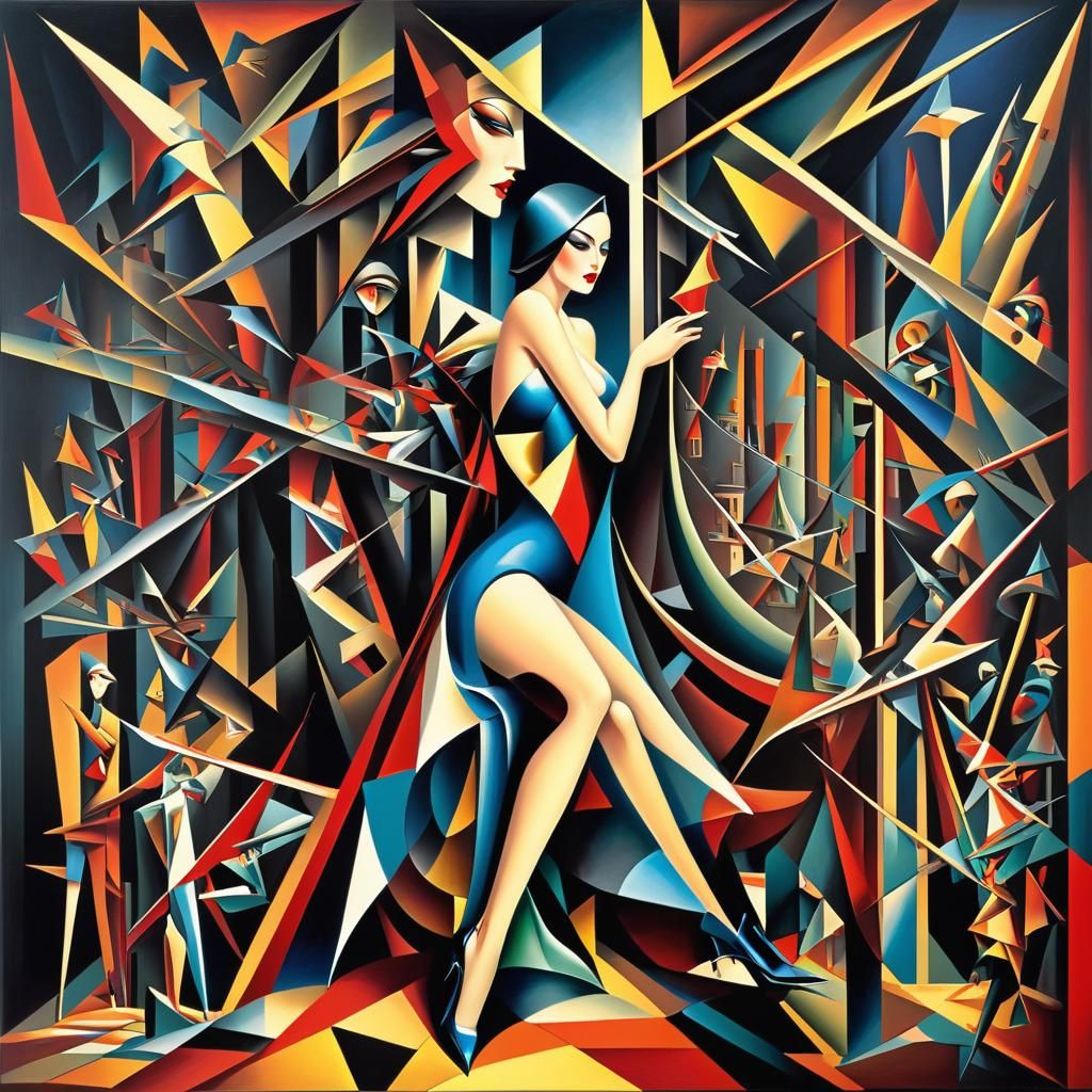 Grimdark Cubist Scene