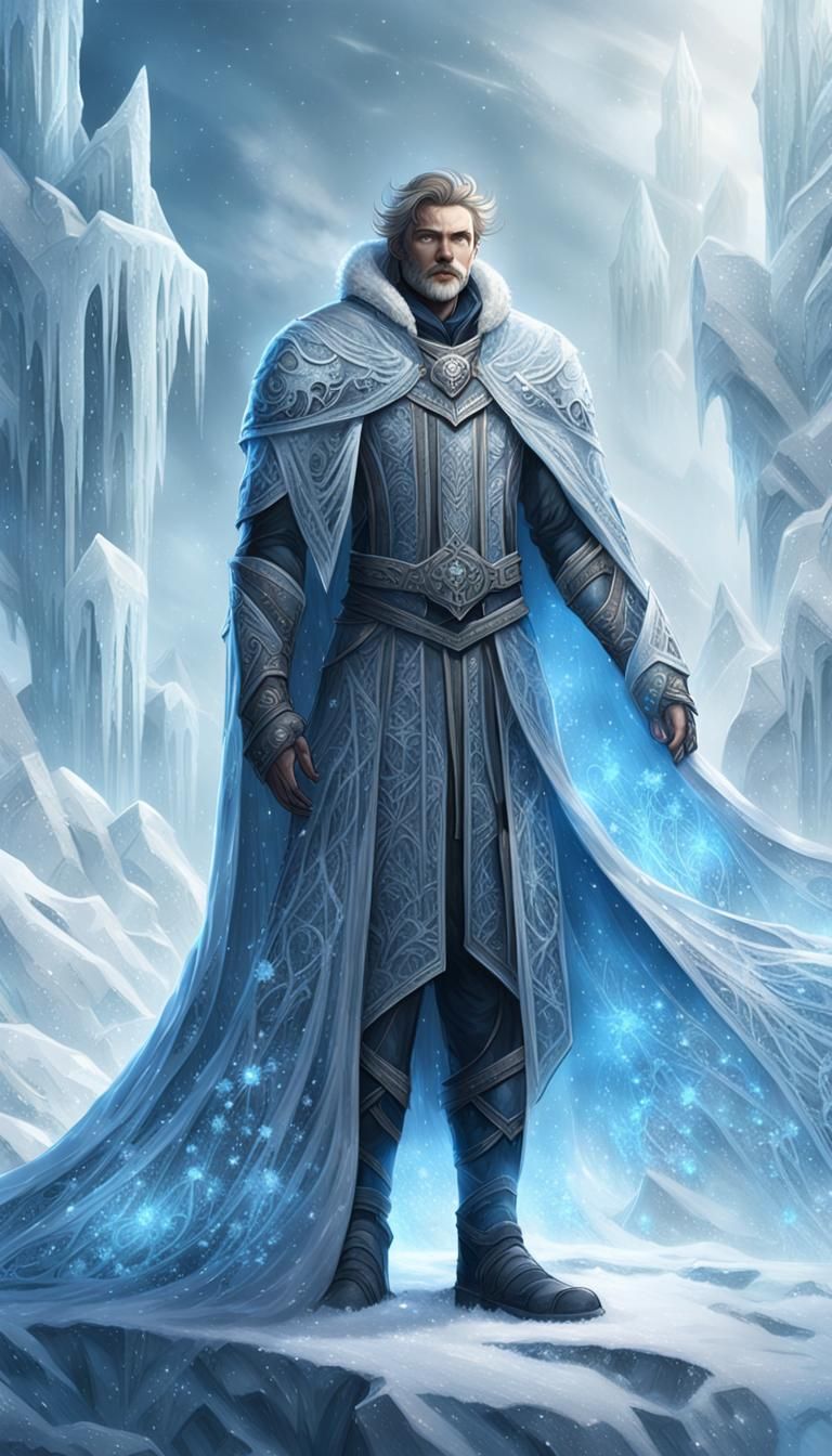 Ice Mage in Frozen Kingdom: Fantasy Art