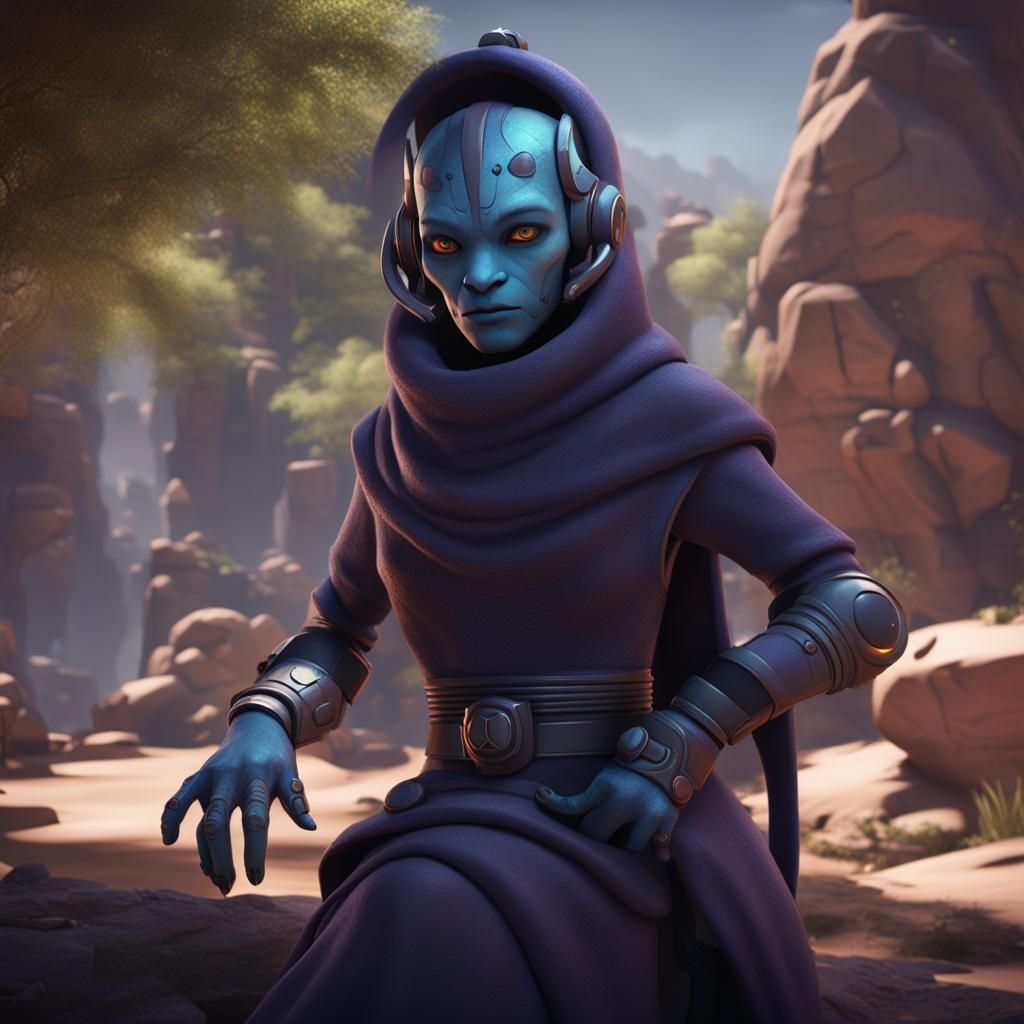 Captivating 3D Render of a Twi'lek Character