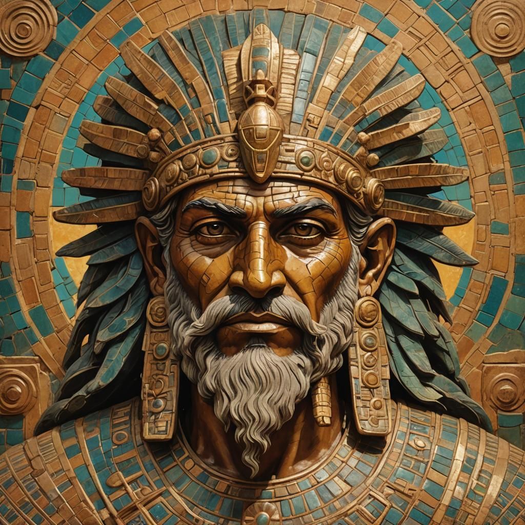 Ancient Mesopotamian Male Demon in Regal Attire